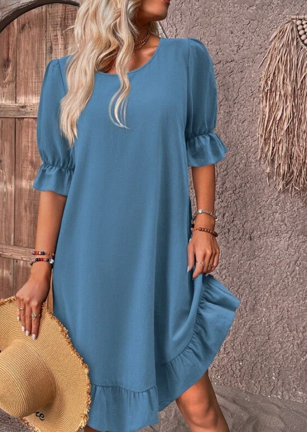URSULA I SUMMER DRESS WITH RUFFLES