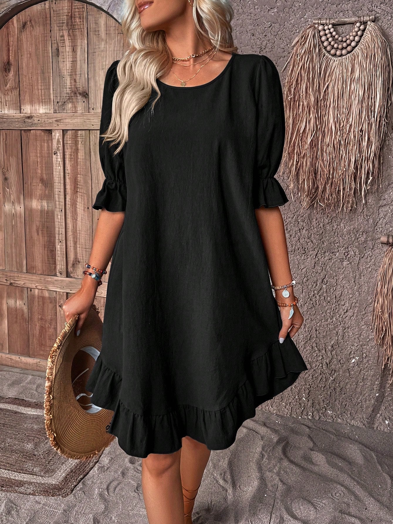 URSULA I SUMMER DRESS WITH RUFFLES