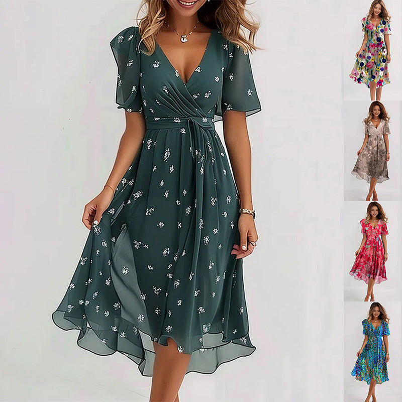 Priscilla | Elegant Short Sleeve Dress