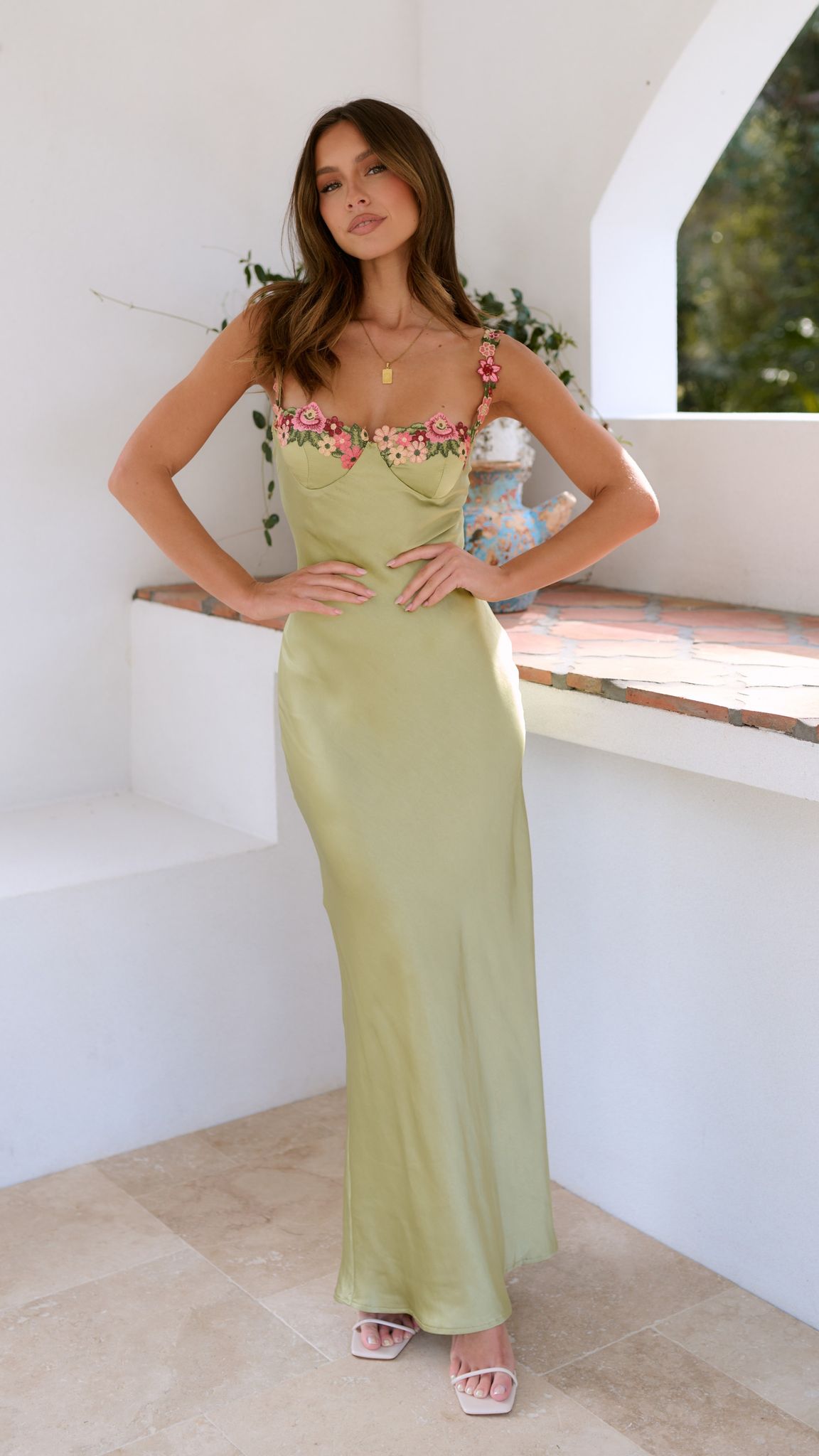 Matilda - Maxi Dress with Flower Detail