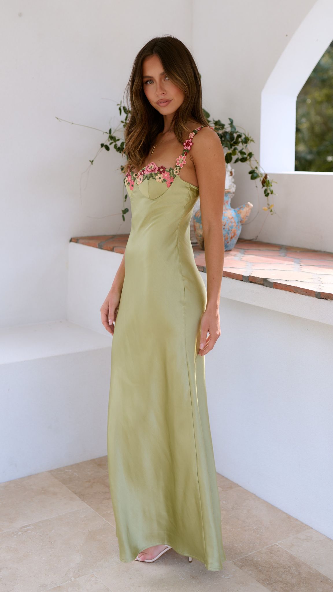 Matilda - Maxi Dress with Flower Detail