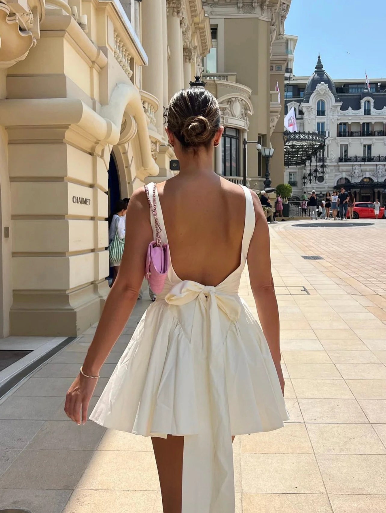 Audrey - Romantic Mini Dress with Open Back