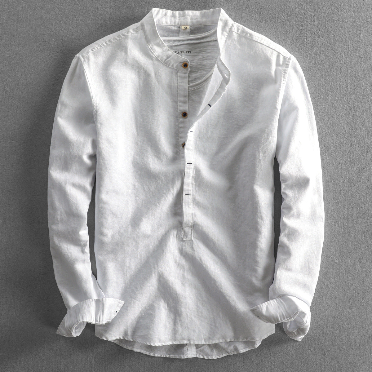 PHIL - SUMMER SHIRT FOR MEN - LINEN - HALF BUTTON