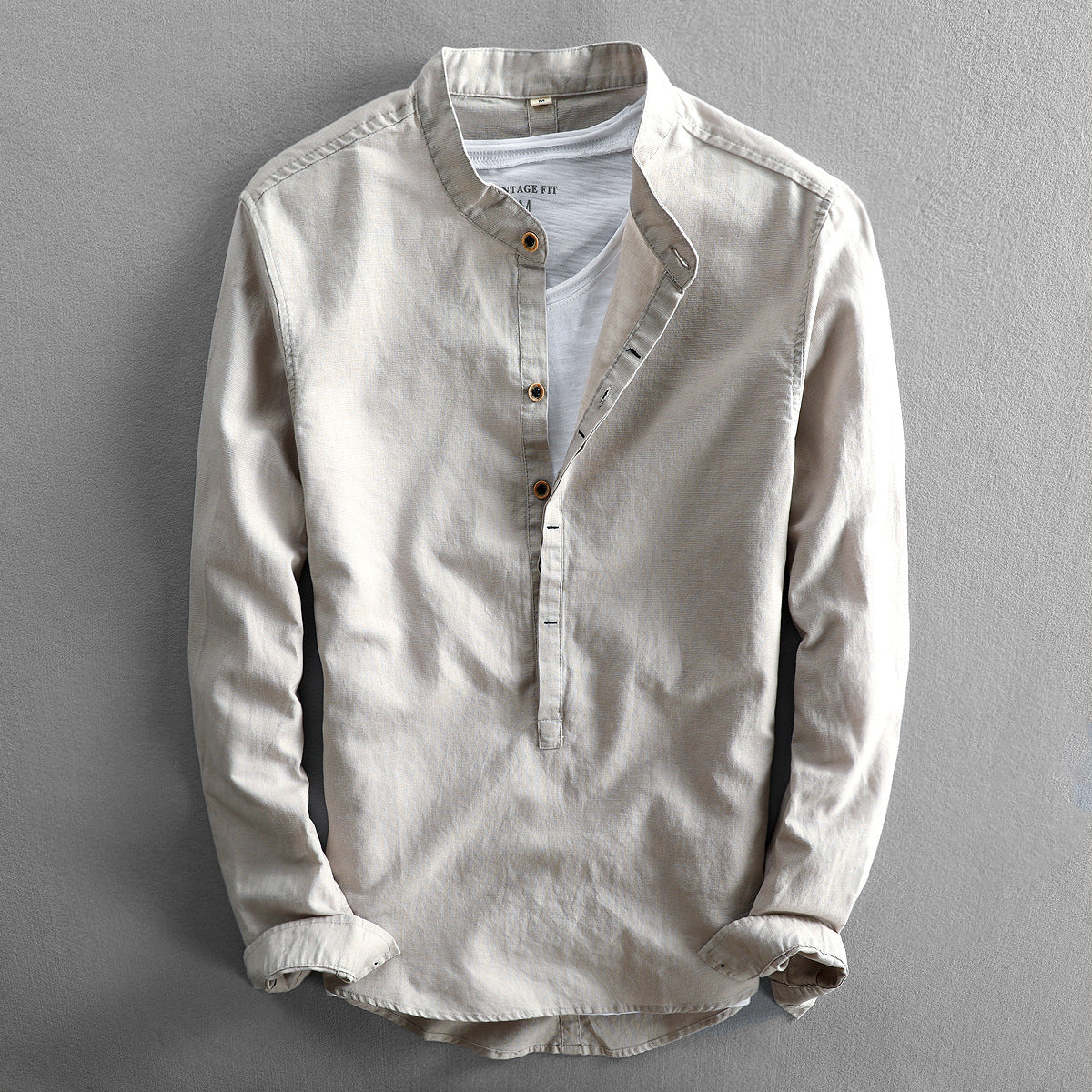 PHIL - SUMMER SHIRT FOR MEN - LINEN - HALF BUTTON